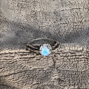 RETIRED Bloodmilk Belonging to the Darkness Moonstone size 7 ring